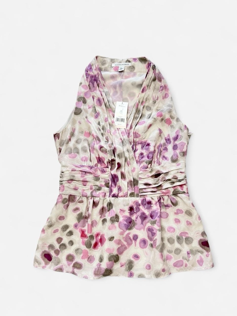 Banana Republic Petite Floral Print Slip Dress — Pink & Taupe